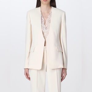 NWT Anna Molinari Cream Blazer 10